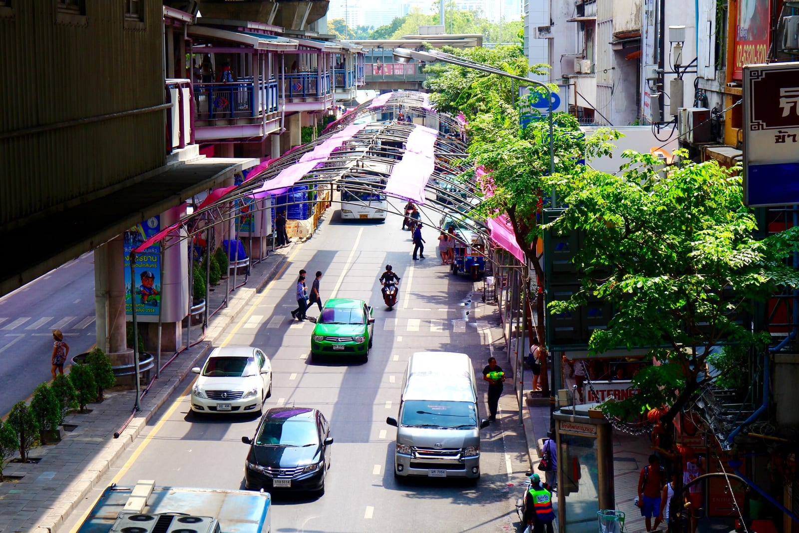 Silom - scooter rental area in Bangkok